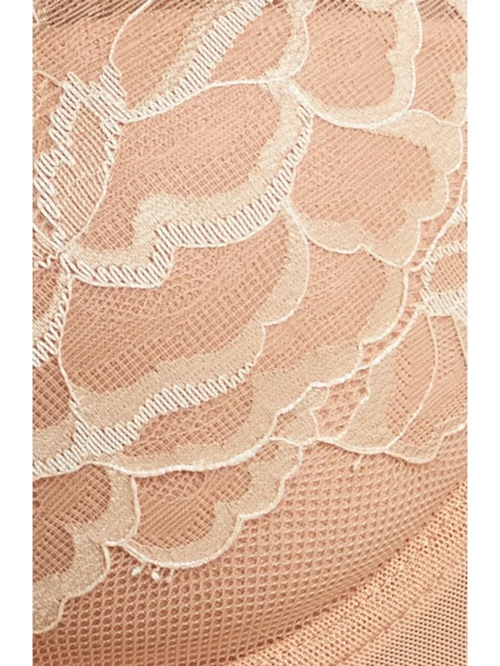 🆕NATORI Flora Lace Underwire Plunge Bra 34G Glaze Cash (Dark Beige) #721150