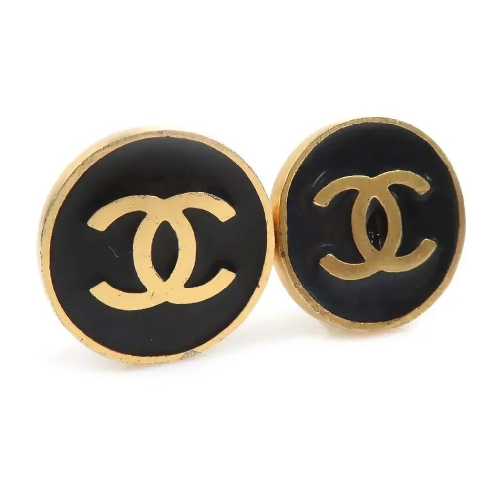 Chanel Cc Logo Clip-On Earrings Gold- #250200C53B