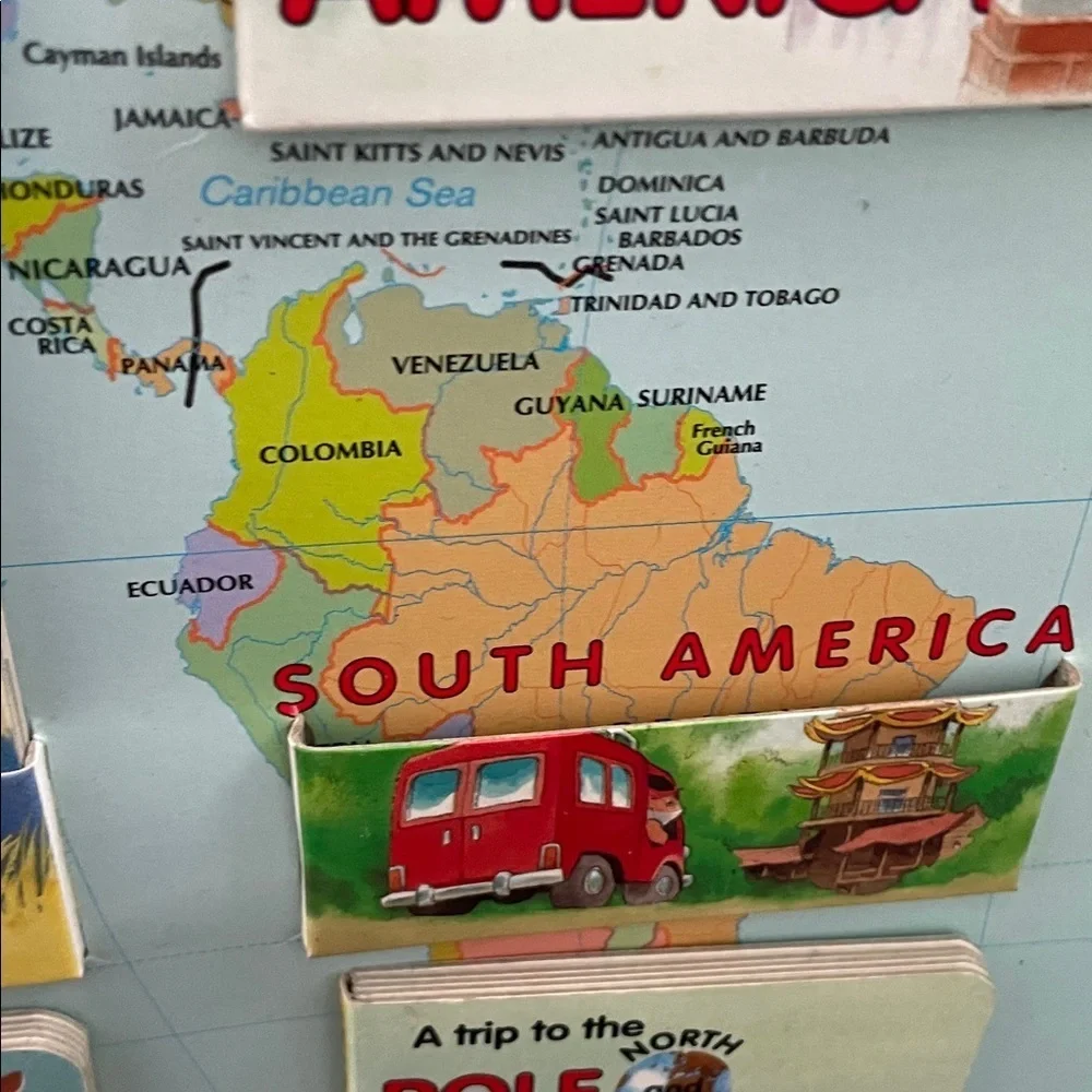 Vintage Travel around the world kids Suitcase book