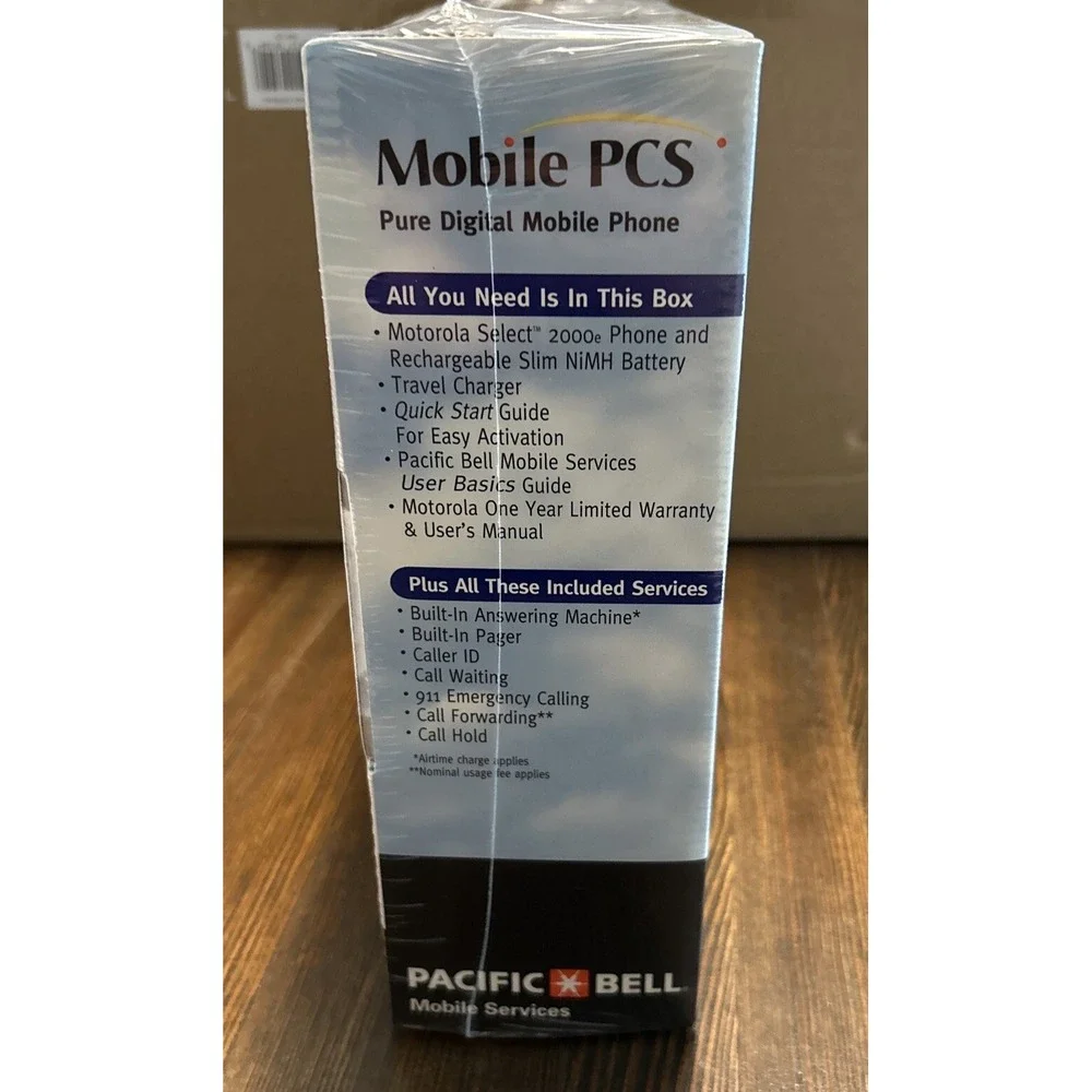 Vintage Motorola Select 2000e Pacific Bell Mobile PCS Phone New Factory Sealed