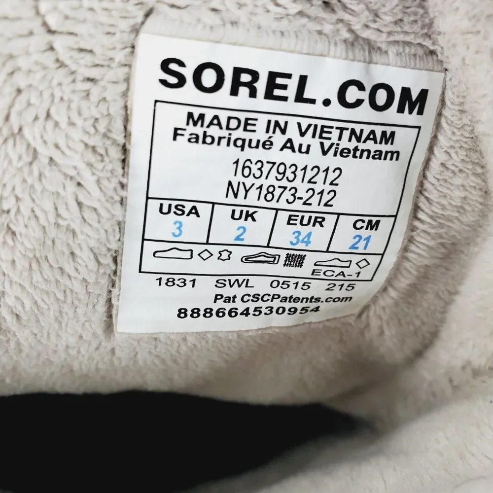 Sorel Youth Oxford Tan Newbie NY1873-212 Pull On Short‎ Winter Boots Size US 3
