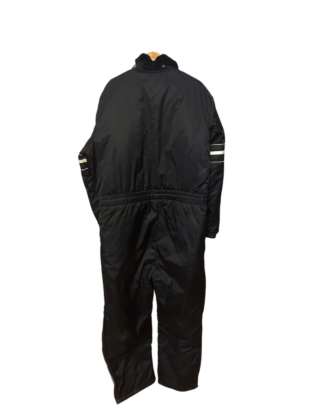 Vintage Sears Work Leisure Nylon Insulated Hooded Coveralls Jumpsuit Snow 48Tall