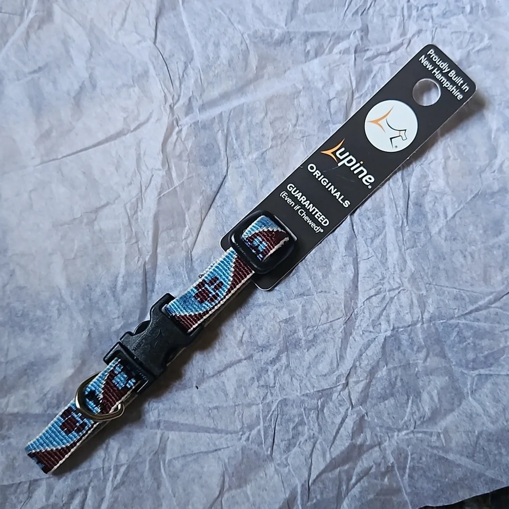 NWT Lupine Pet Dog Collar Muddy Paws ½inch