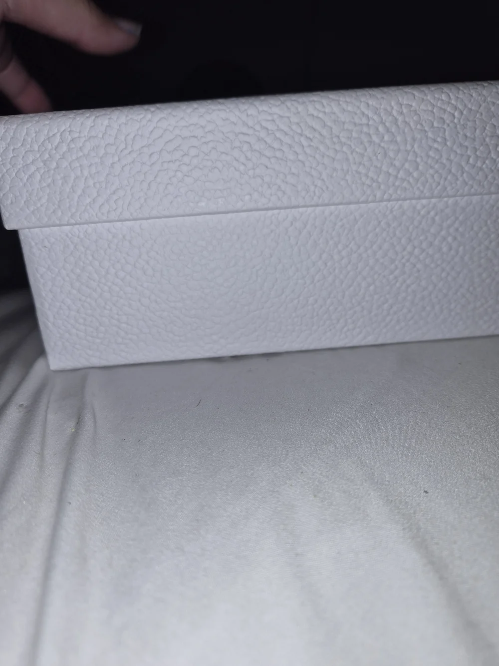 DIOR White Pebbled Gift Box 9 x 9 x 4 W Ribbon + Tissue