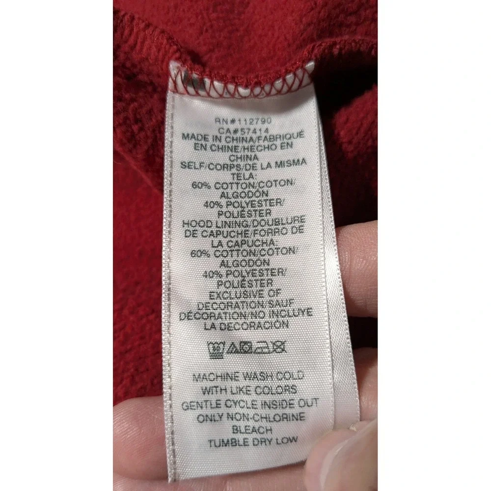 True Religion Buddha Hoodie - Men Large Burgundy Zip‎ Double-Sided