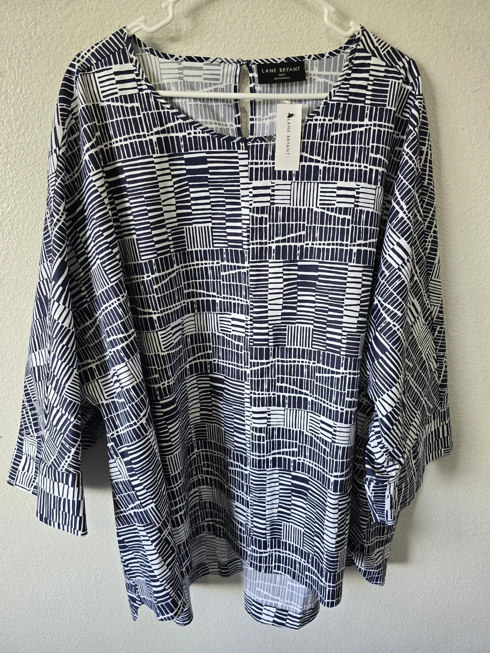 NWT Lane Bryant Relaxed Crew-Neck Popover Top, 30/32