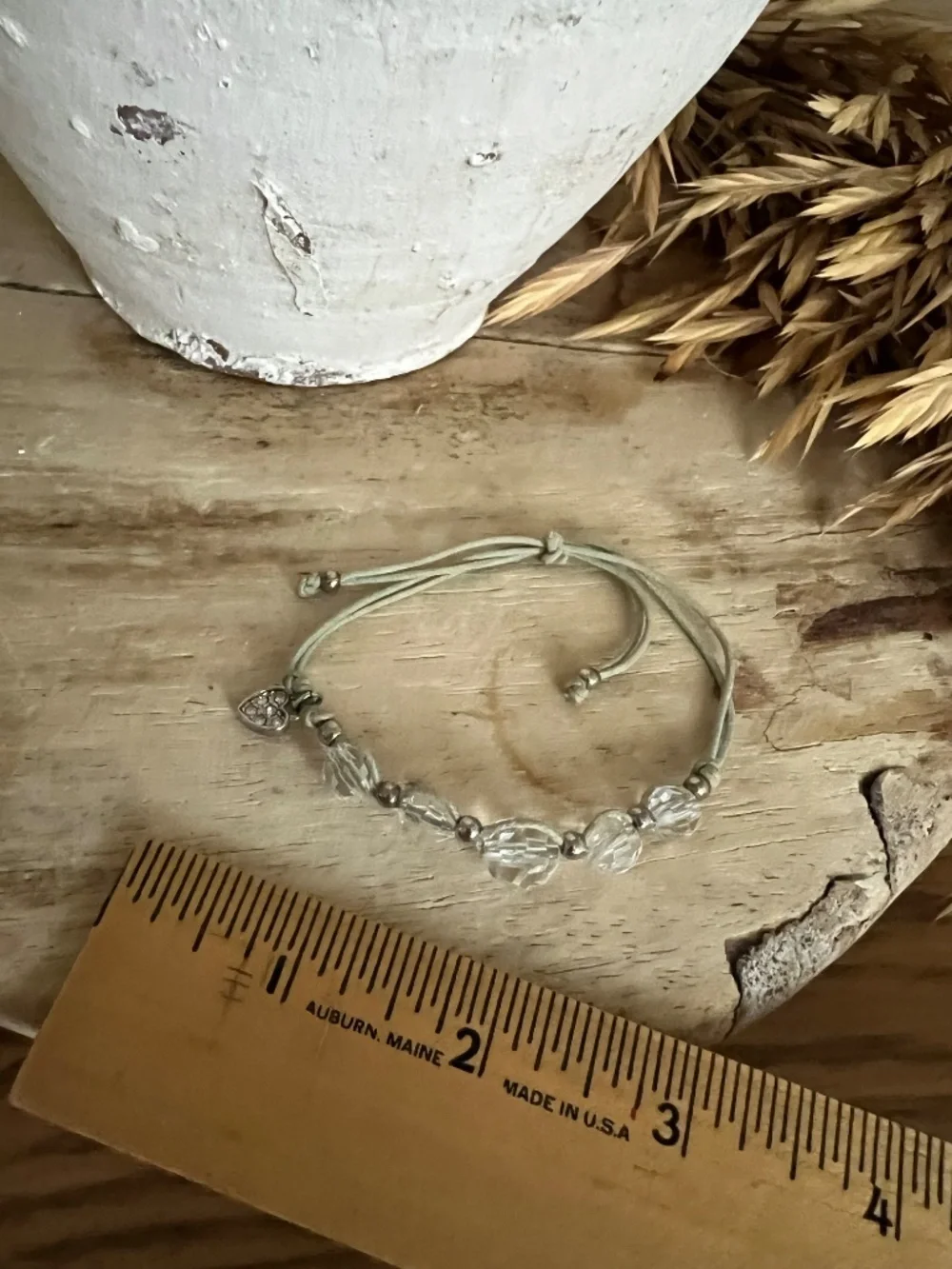 Dainty Coastal Cowgirl Crystal Beaded Charm Bracelet
