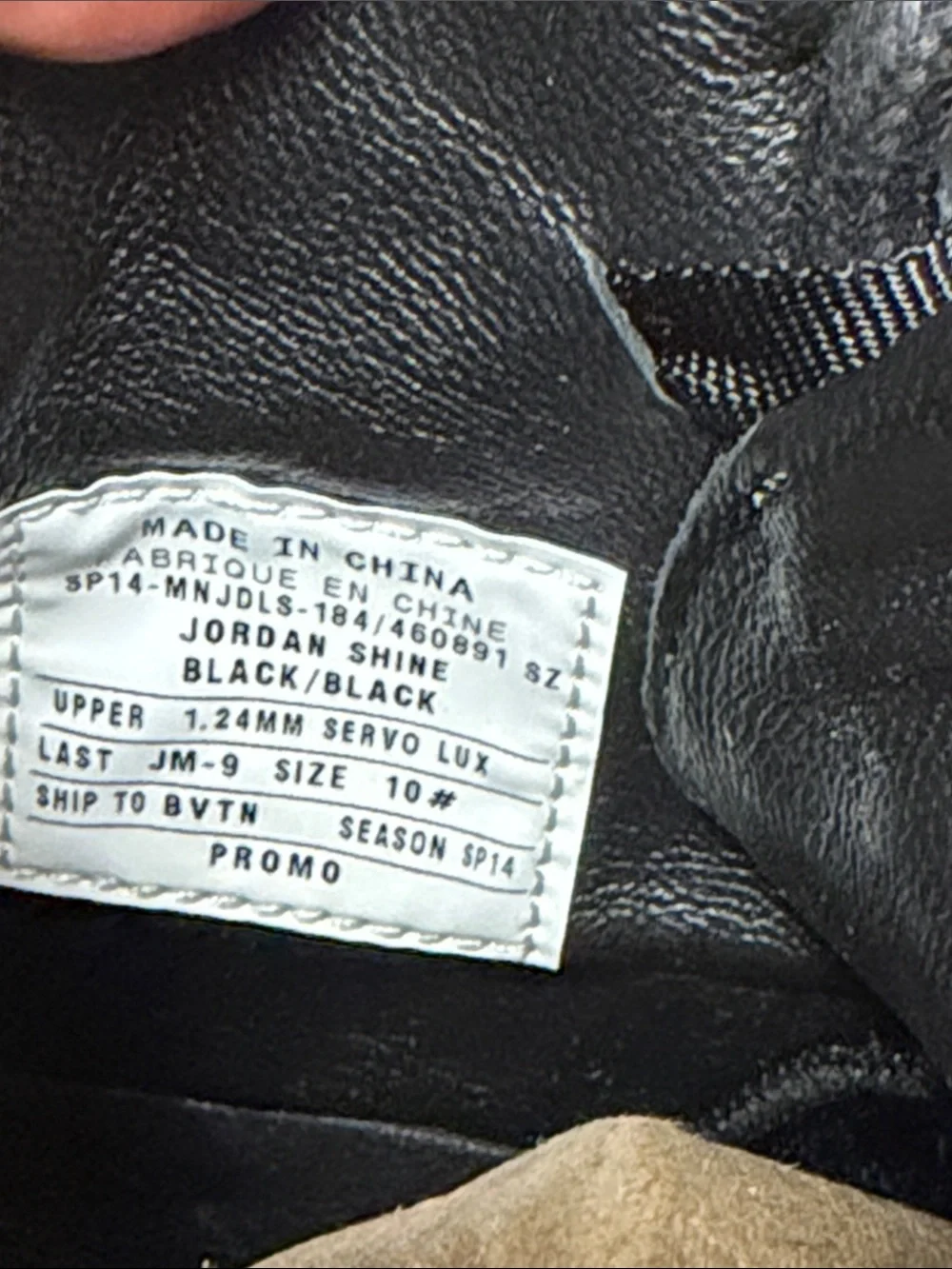 Jordan Black Woven High-Top Sneakers Size 10