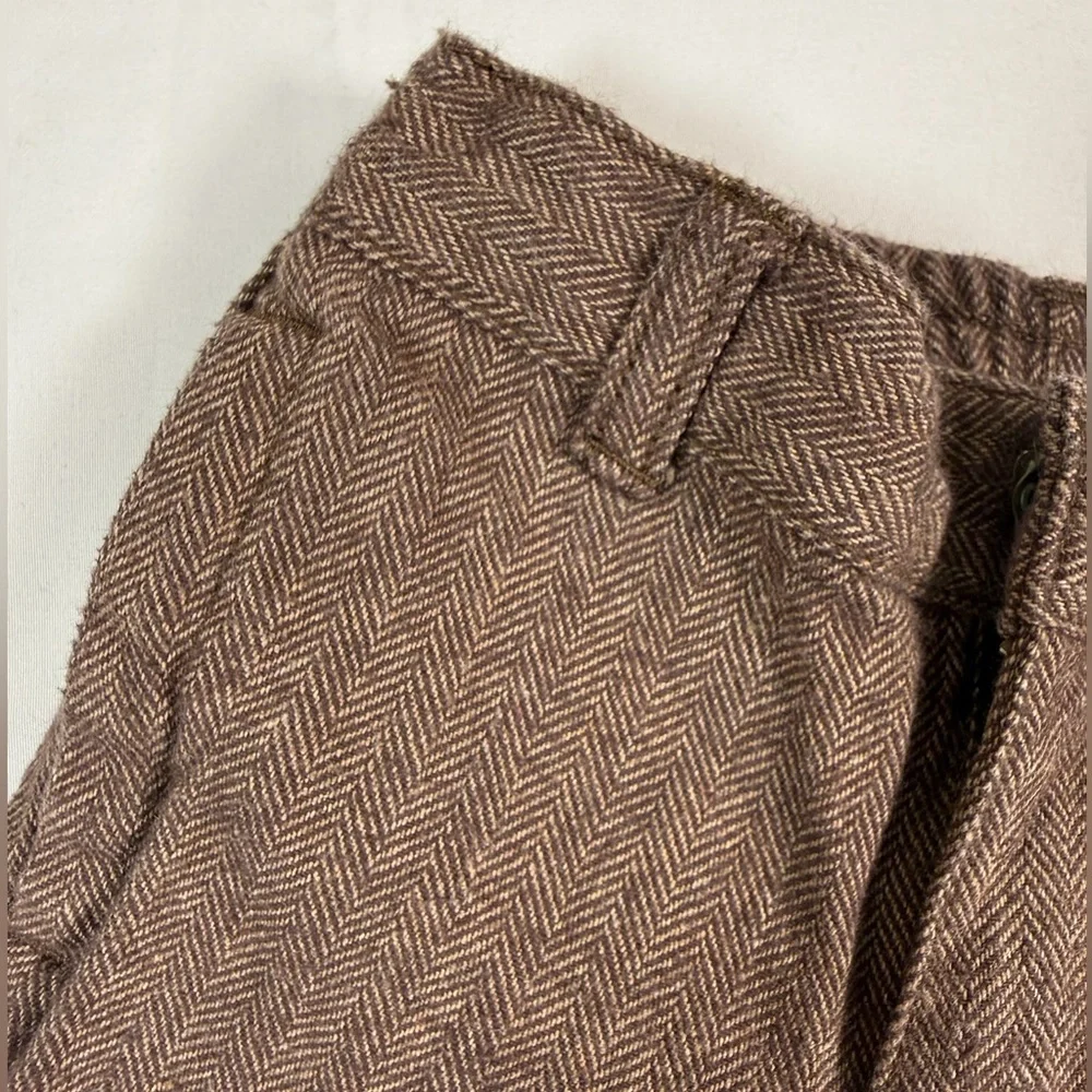 GYMBOREE Baby Brown Herringbone Woven‎ Pants 6-12 Months Classic Tailored Style