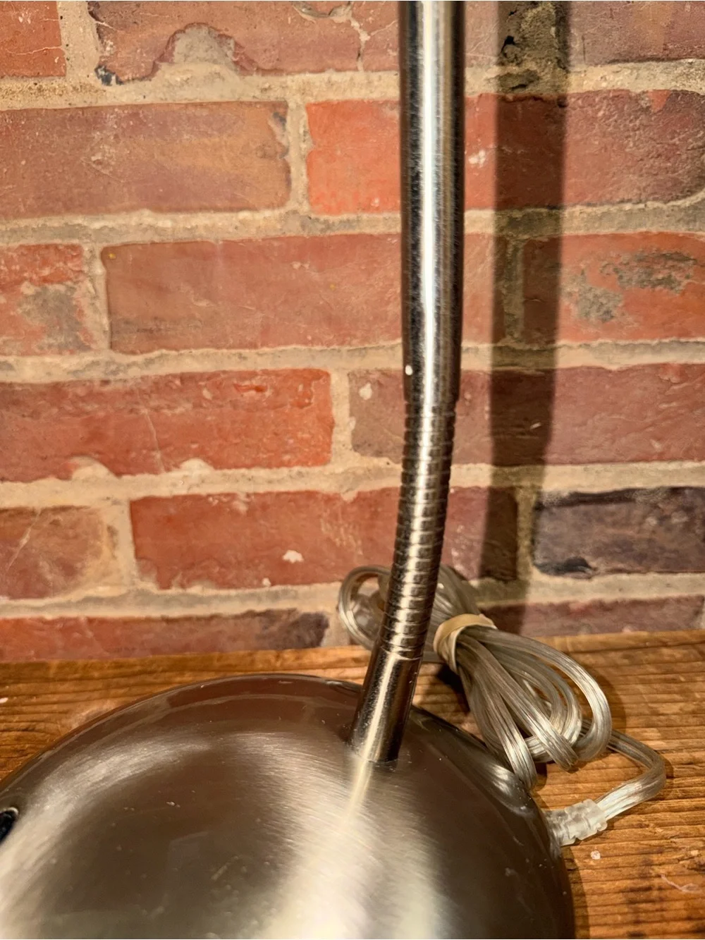 Vintage OttLite Brushed Metal Desk Lamp - Modern Silver Table Light