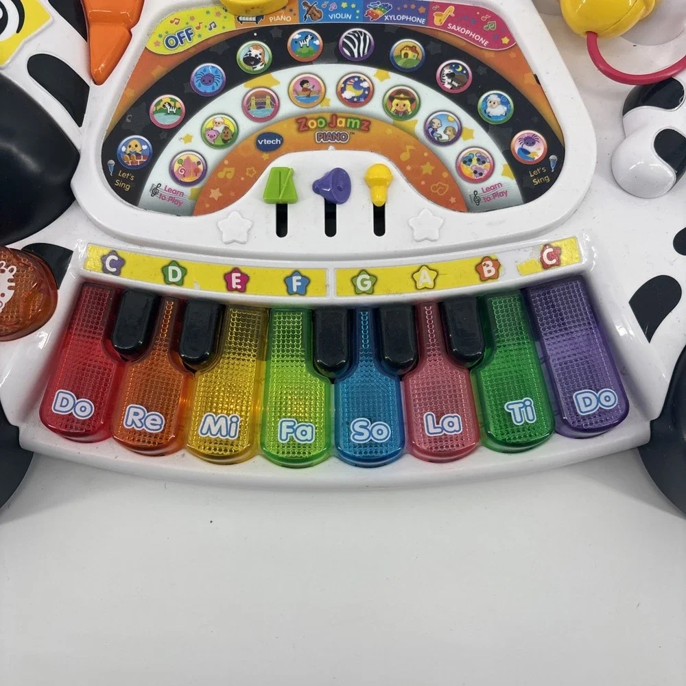 VTech Zebra Piano Zoo Jamz Toddler Learning Toy - Lights & Sounds Works Great!
