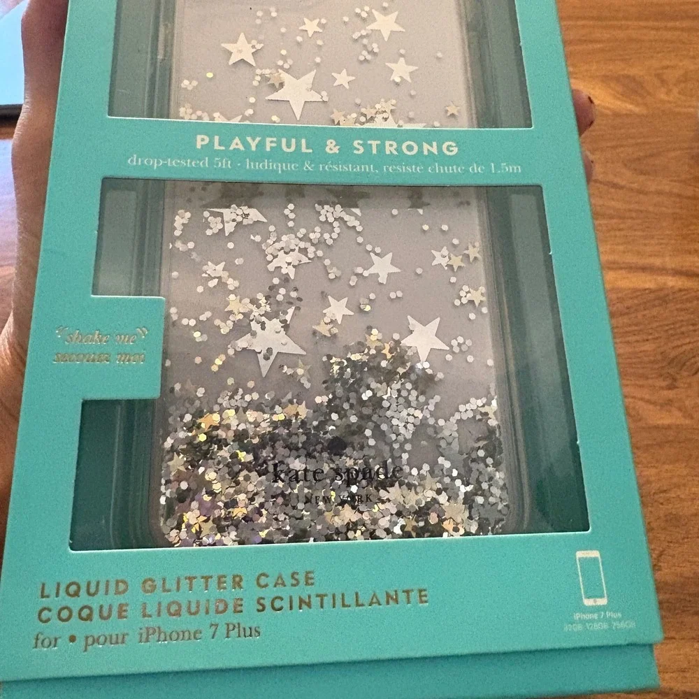 Kate Spade New York iPhone 8 Plus 7 Plus Liquid Glitter Star‎ Phone Case