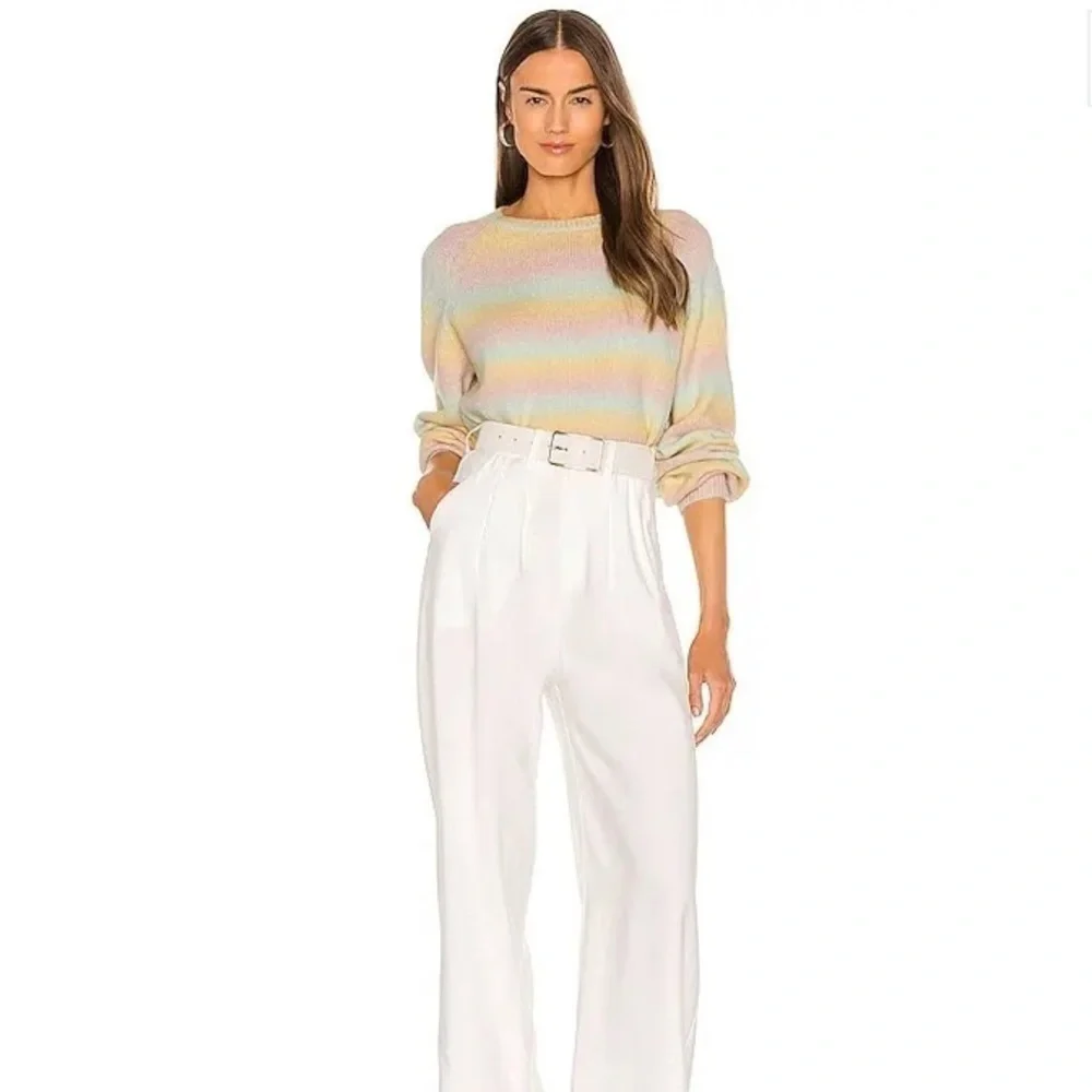 NWT BB DAKOTA BY STEVE MADDEN Crazy On You Multicolor Pink Yellow Sweater Size S