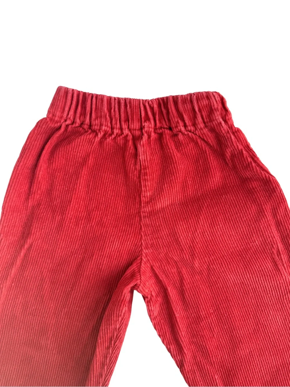 Vintage 90s Color Kids Retro Red Corduroy Pull On Pants Baby Size 12 Months