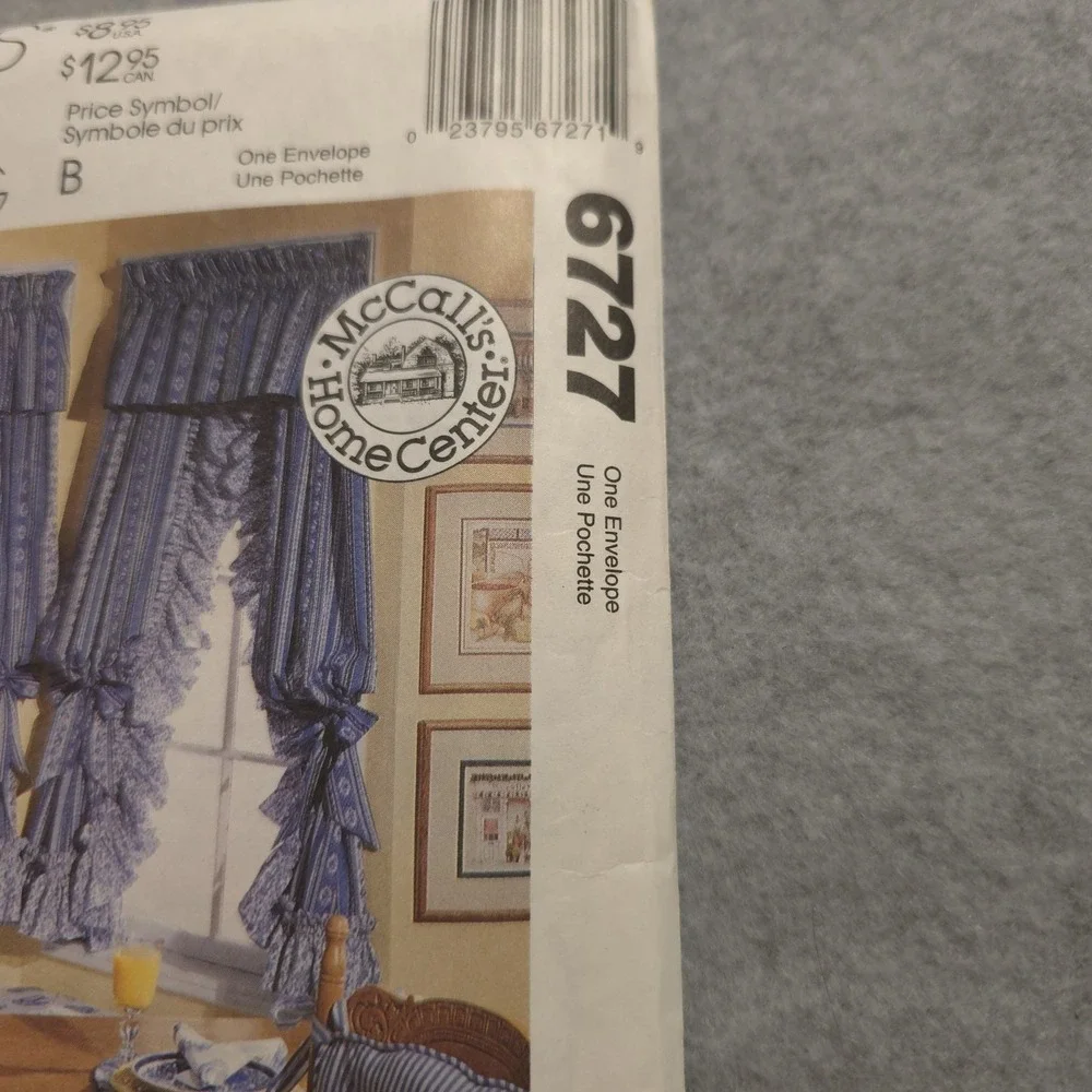 McCALL'S 6727 Kitchen Accessories Curtains Covers Cushions Awning Pattern -Uncut