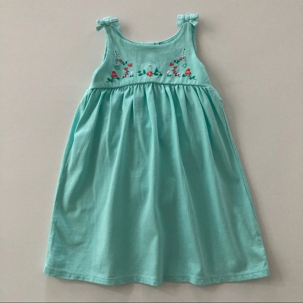 Gymboree Baby Girl 18-24 Months Teal Jersey Dress Sundress
