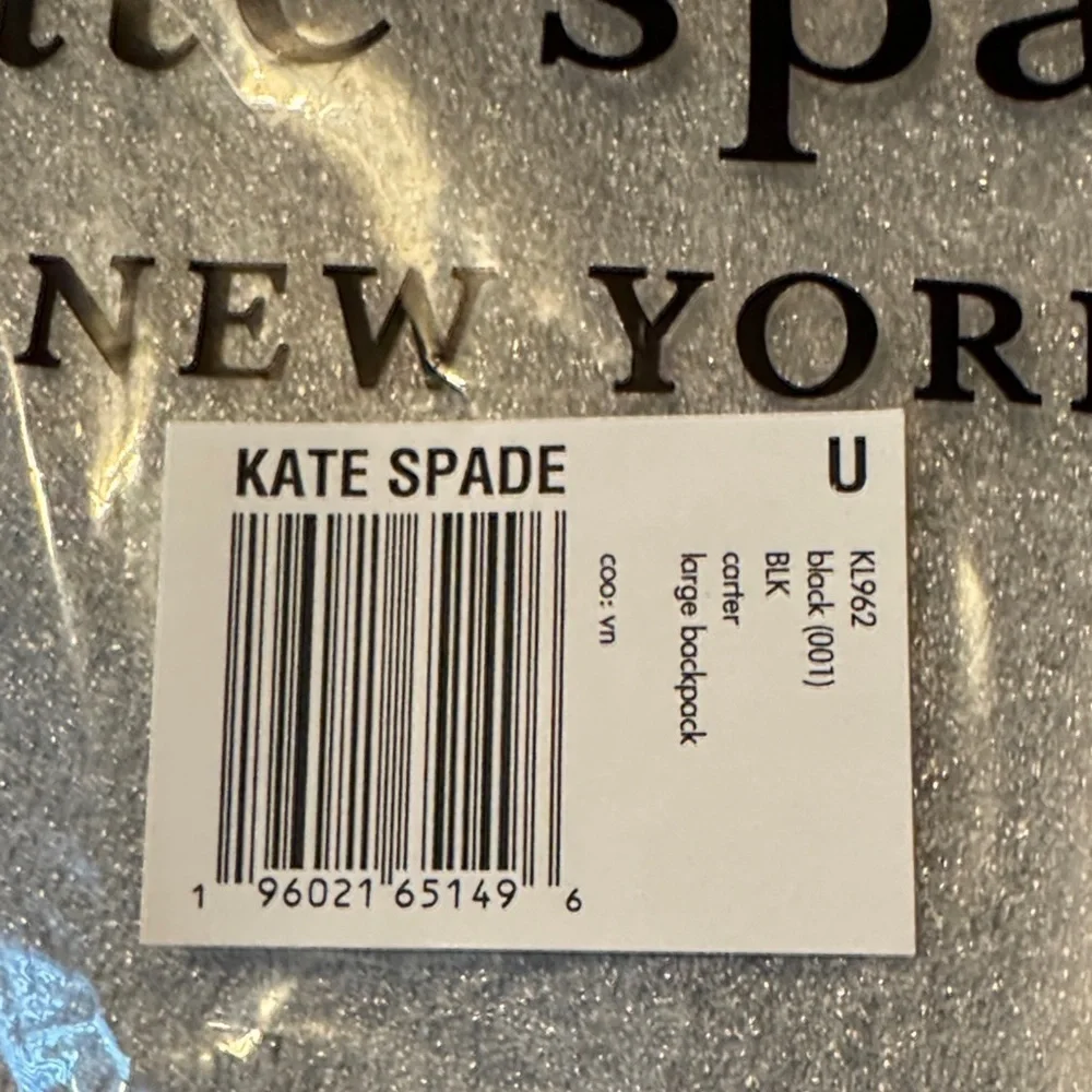 Kate Spade Carter Nylon Large Backpack Black NWT
