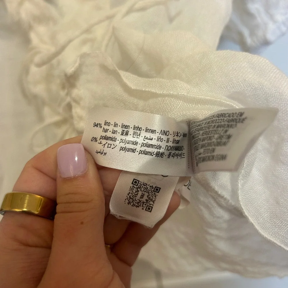 Zara white linen