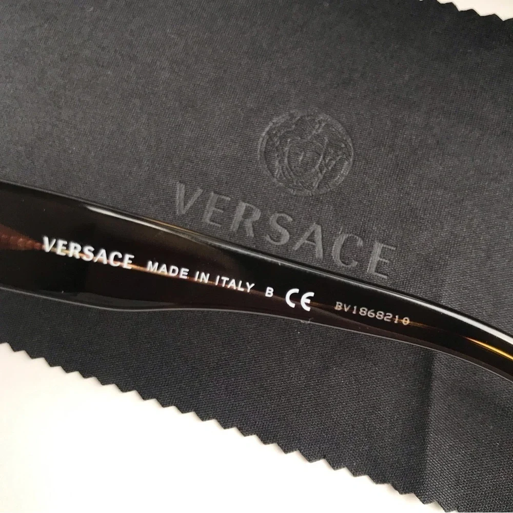 Versace 3107-B Tortoise Crystal Eyeglass Frames 52-16-135 Italy