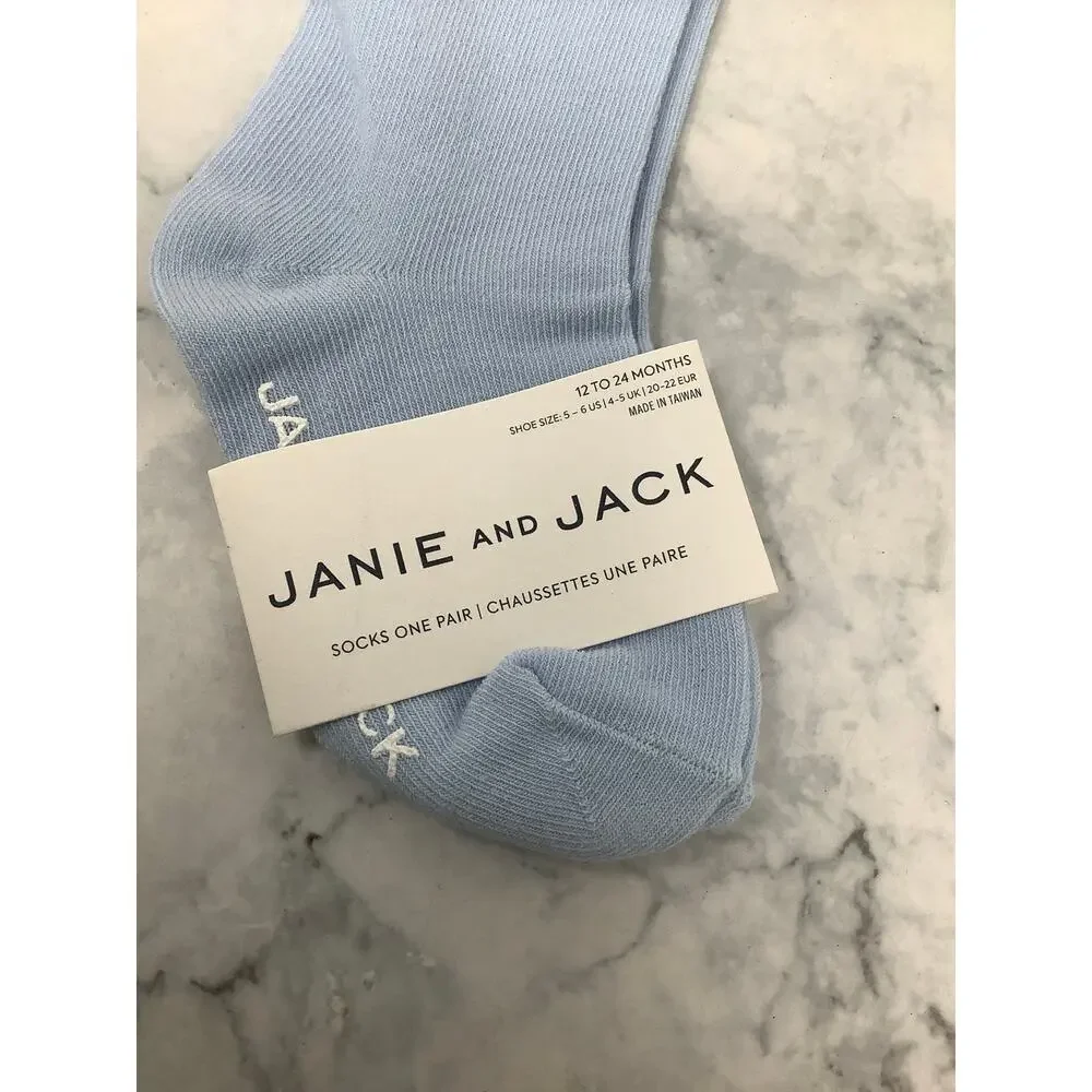 Janie and Jack Baby 12-24M Kentucky Blue Ciao Bella One Pair Socks O1-19