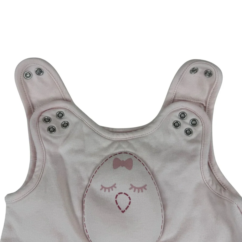 Nested Bean Sleep Sack Baby Girl Pink Chickadee Embroidery Size M 6-12 Months‎