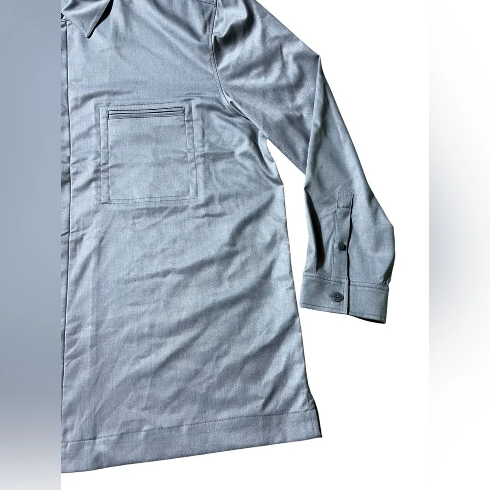 Alfani Grey Hidden Placket Button-Up Shirt men’s size‎ 3XL Long Sleeve NWT