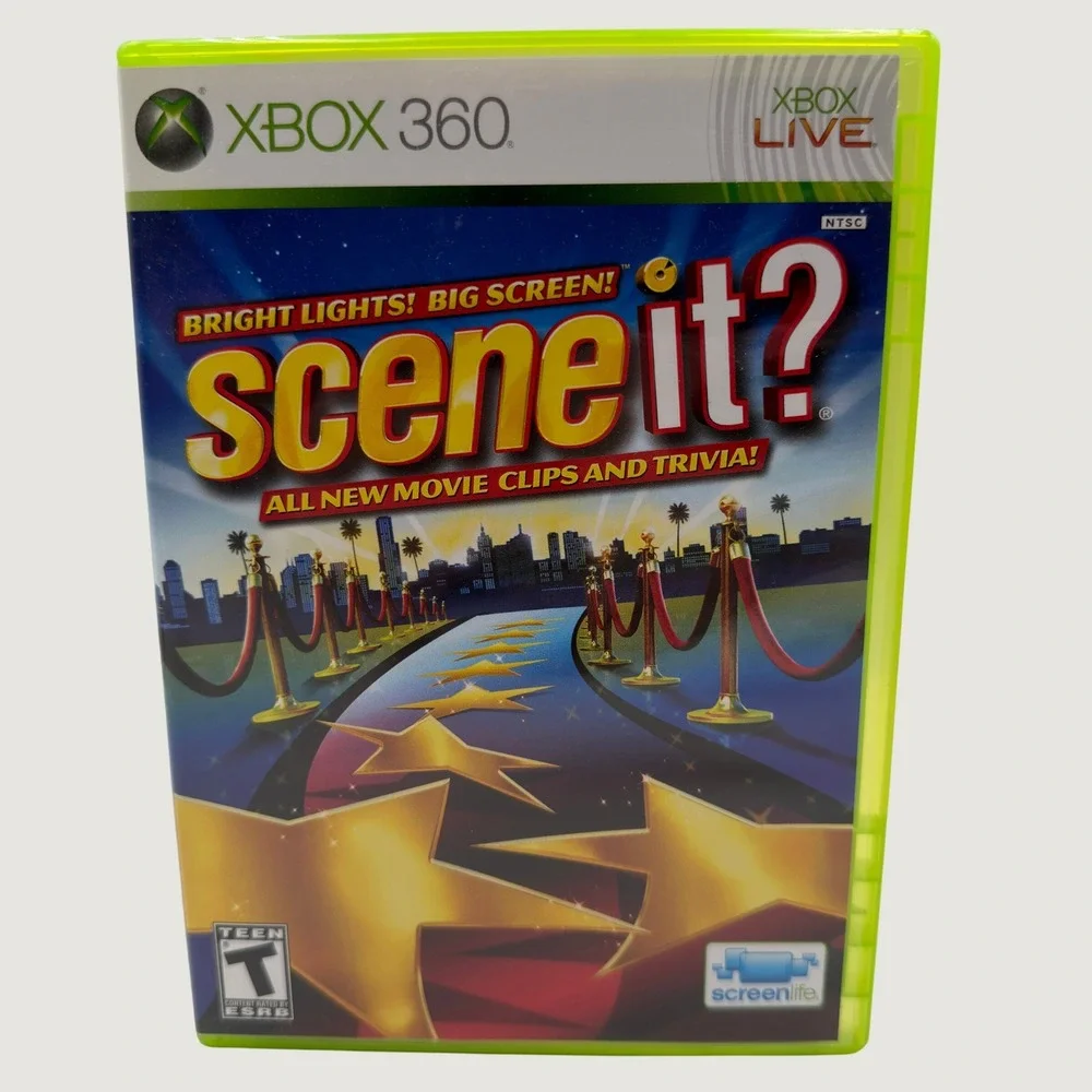 Scene It? Bright Lights! Big Screen! Xbox 360 Movie Trivia Game with Manual