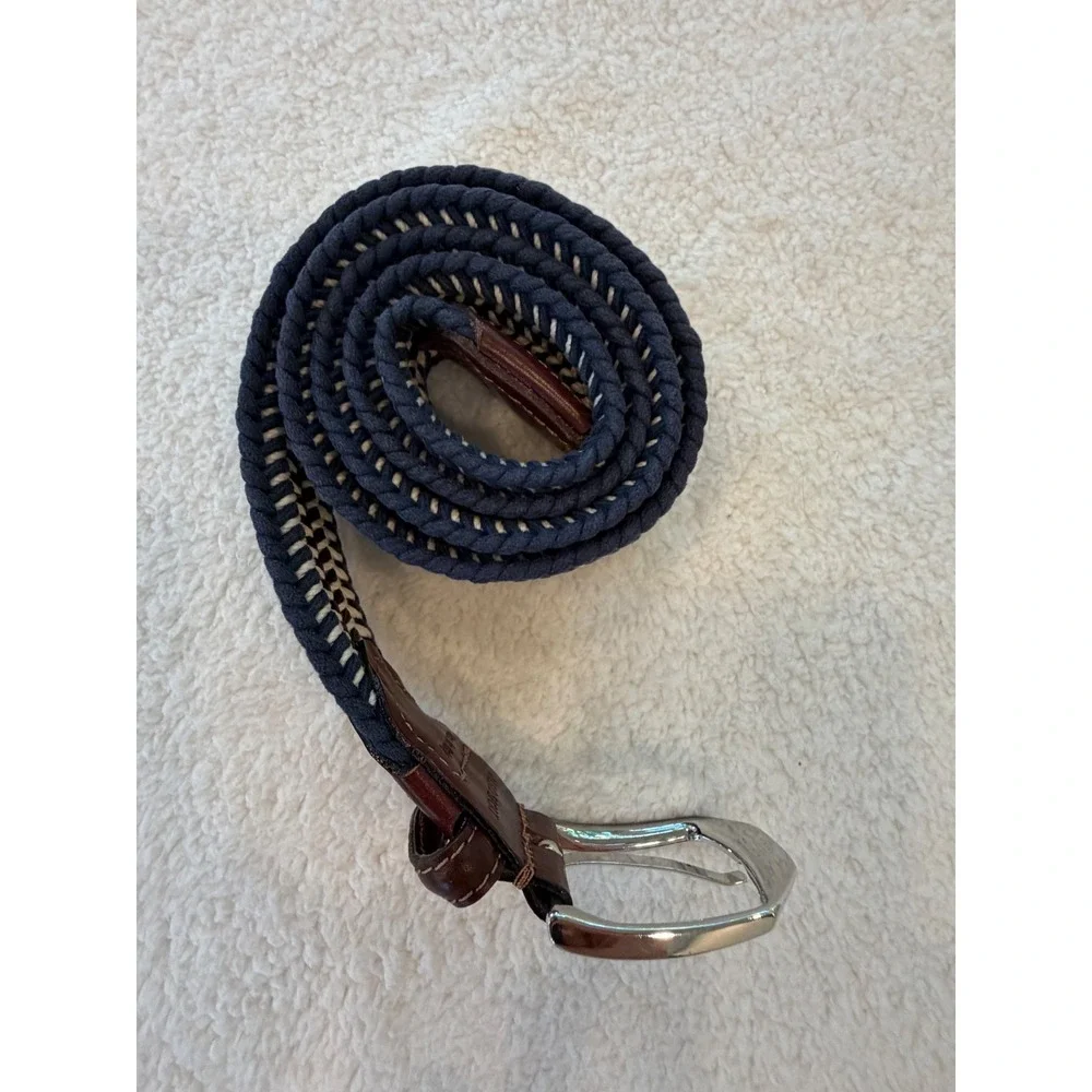 Alero Sport 36 M/L The Joe Woven Belt Braided Leather Trim Made in Italy $126
