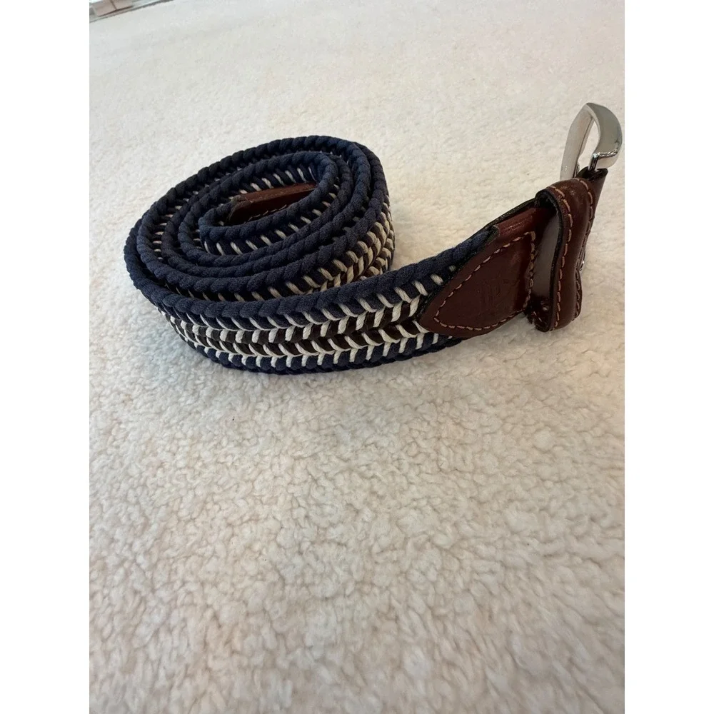 Alero Sport 36 M/L The Joe Woven Belt Braided Leather Trim Made in Italy $126