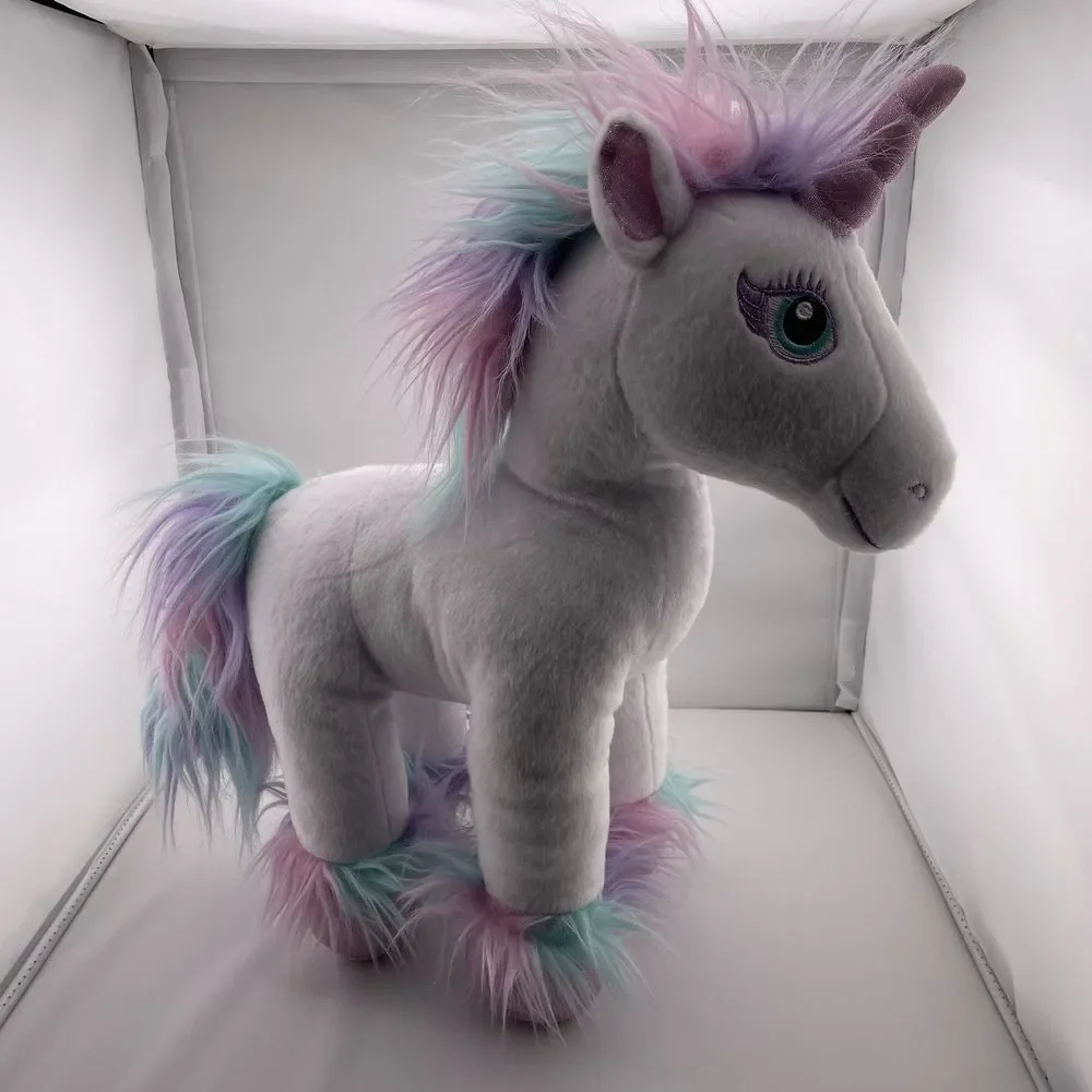 Build A Bear Fairy White &‎ Pastel Rainbow Unicorn Plush Toy 15