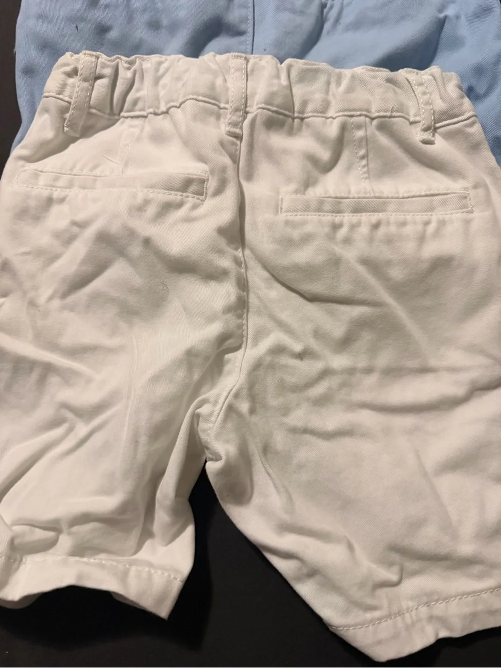 The Children's Place 3-Pack Shorts in White and Light Blue Shades 3T