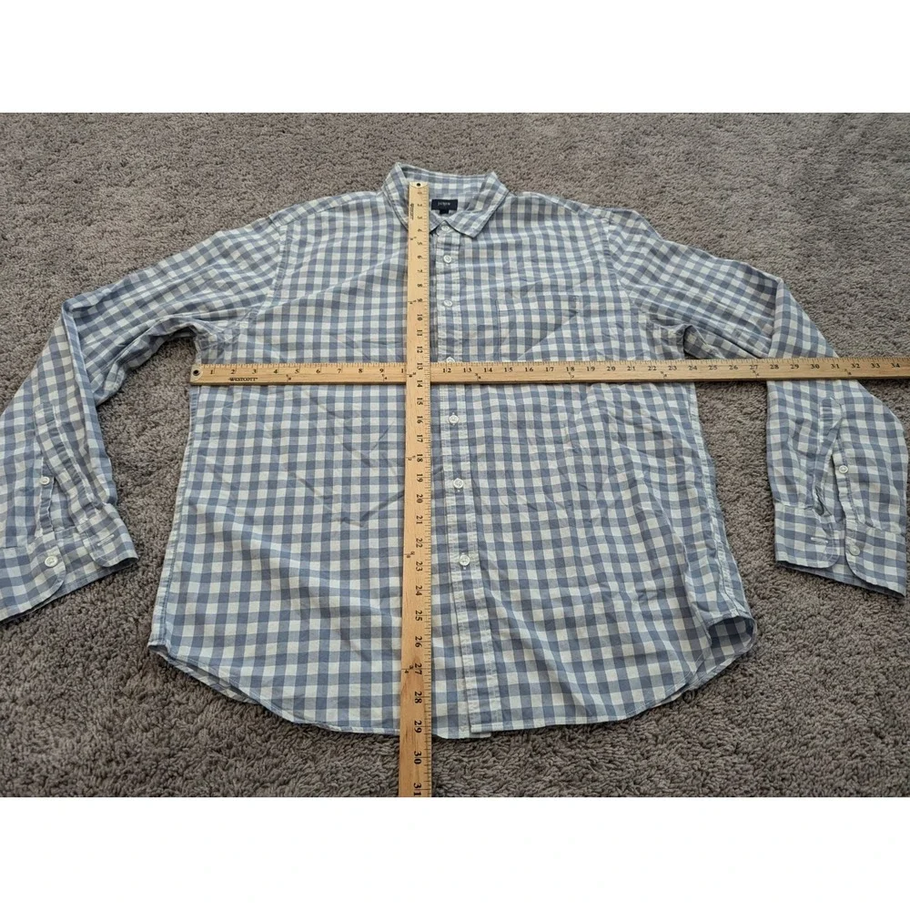 J.‎ Crew Button Up Shirt Mens Extra Large Check 100% Cotton Casual Office