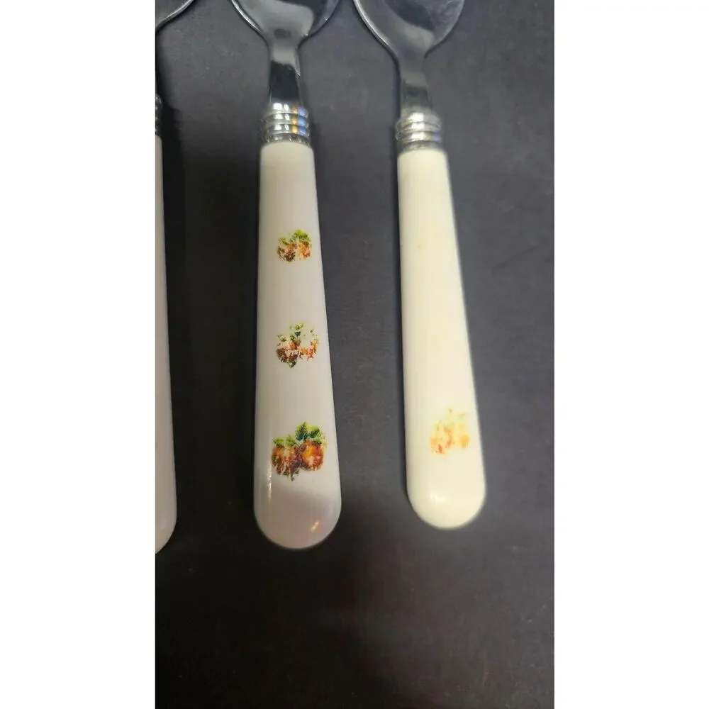 China Pearl Apple Stainless Steel Teaspoons Set Of 5 Flatware