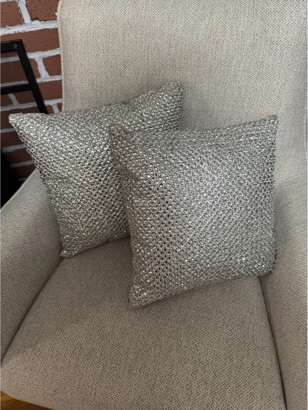 N/A silver rhinestone