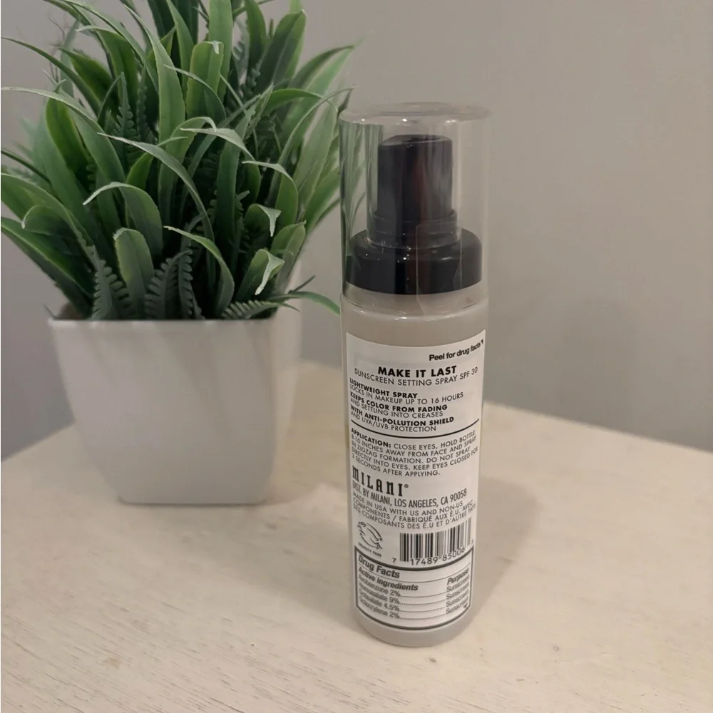 🆕 Travel Size Milani Make It Last Setting Spray with Sunscreen - 2.02 FL OZ