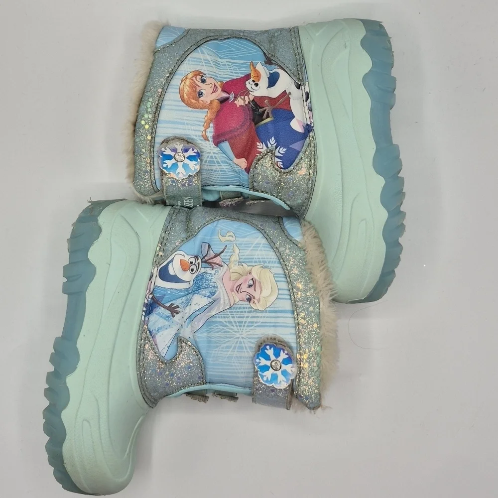 Disney Frozen Kids Boots - Blue and White