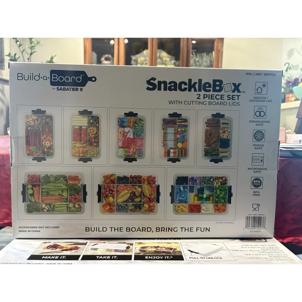 Sabatier Snacklebox 2 Piece Set with Cutting Board Lids