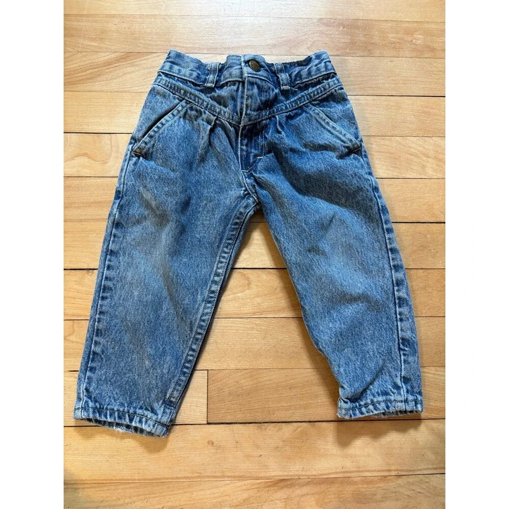 Vintage Oshkosh b’gosh blue denim jeans 18 mths 24 mths 2t girls
