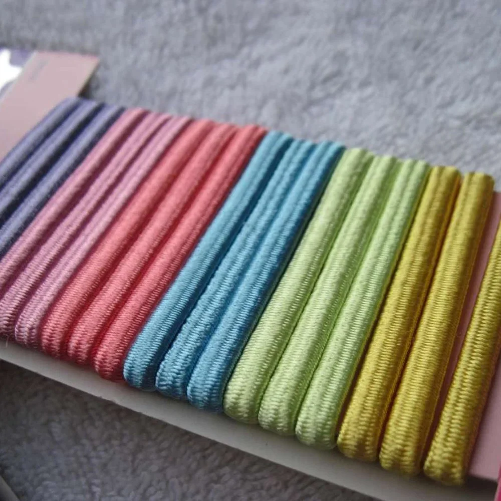 18 Goody Girls Ouchless Shiny Ponytail Hair Bands No Metal Elastic Ponytailers