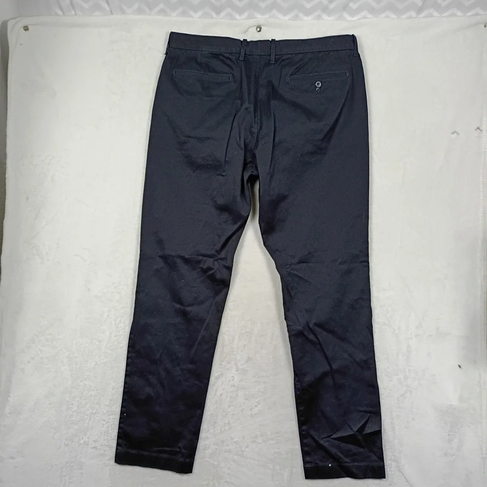 J.Crew Chino Pants Mens 36x34 Navy Blue Stretch Cotton Casual Work Wear Outdoors