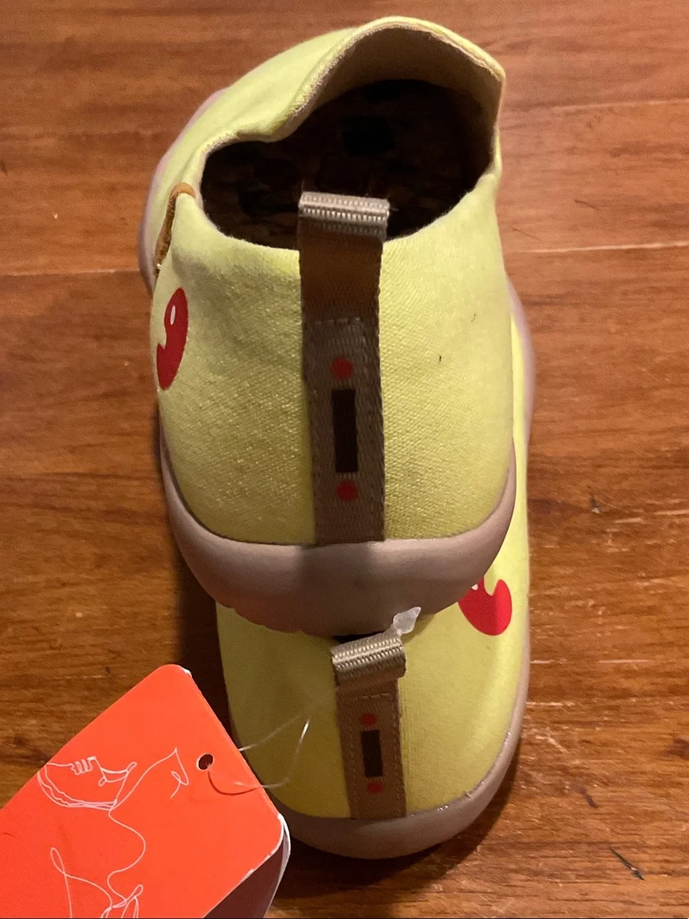 UIN Yellow Slip-On Canvas Espadrilles with Patterned Insole