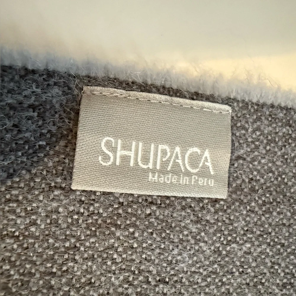 Shupaca Alpaca Blend Blue Gray Classic Scarf Minimalist Unisex Casual Fall