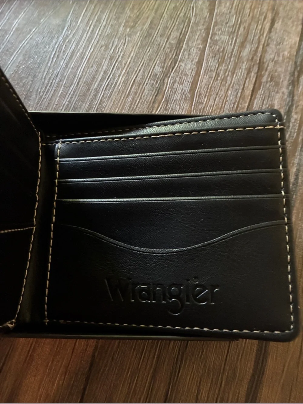 Wrangler black leather