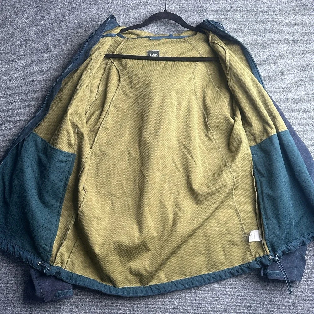 Rei Co-Op McCone Soft Shell Jacket Mens L Blue Lined Performance Outdoor Hiking