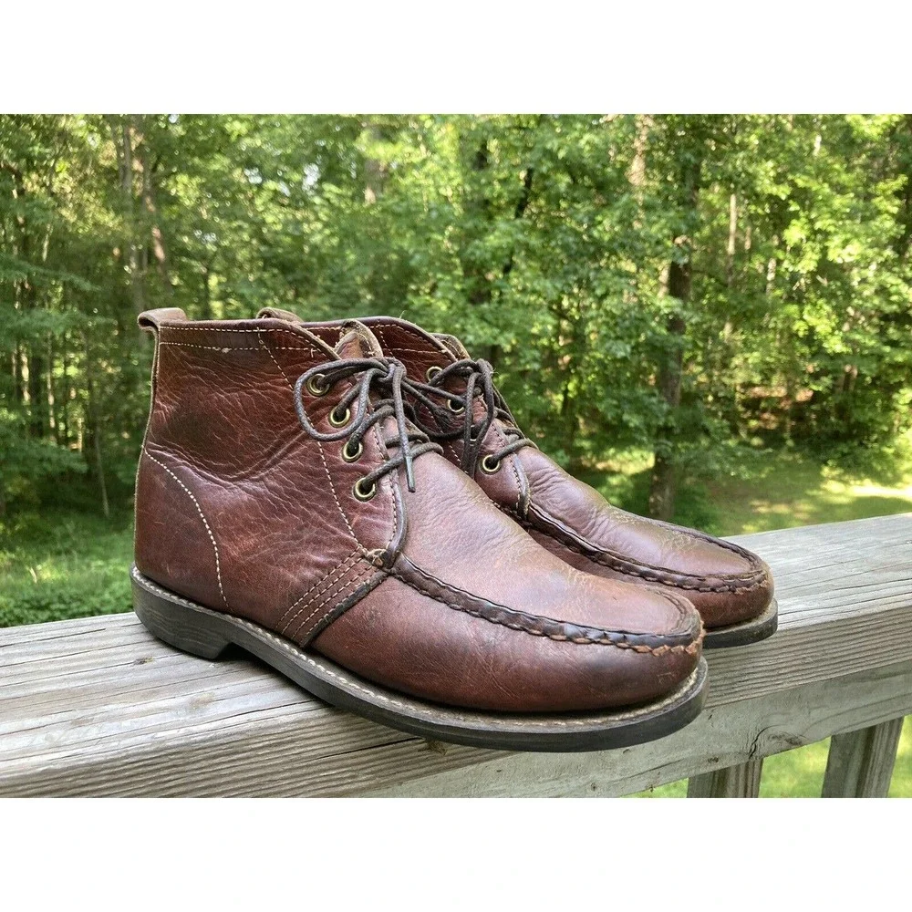 Vintage ORVIS‎ Brown Leather Gro-Cord Chukka Chelsea Boot Shoes MEN’s Sz 10