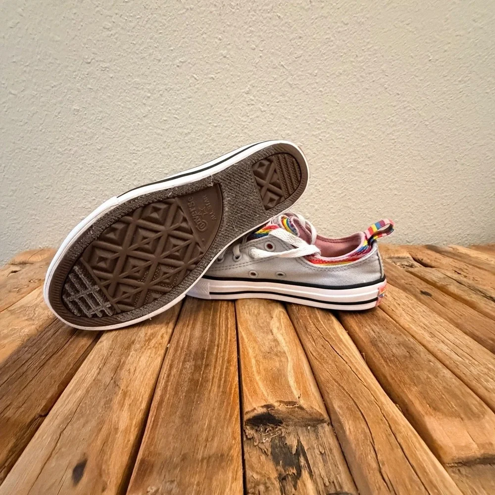 Converse Chuck Taylor All Star Size 2 Grey Rainbow Low Top Sneakers 669818F