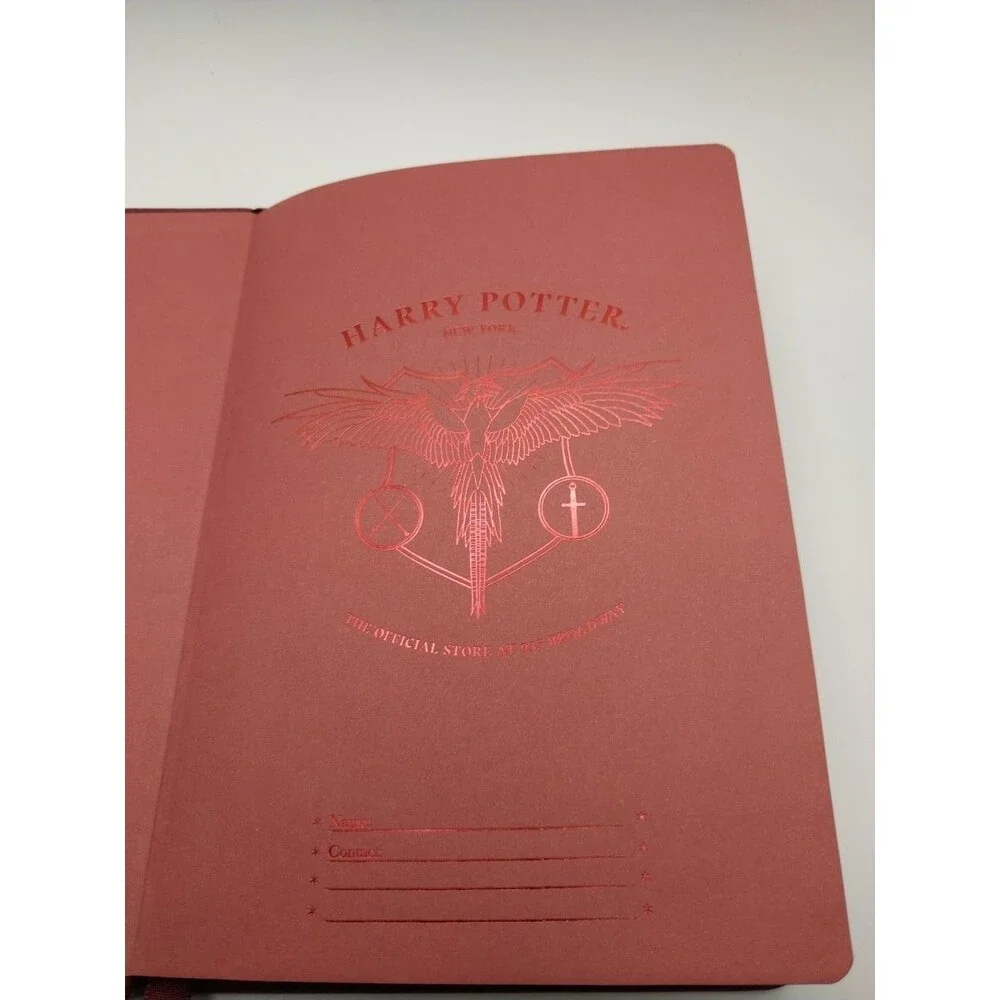 Harry Potter Red Leather Notebook Embossed 935 Broadawy NY Collectible