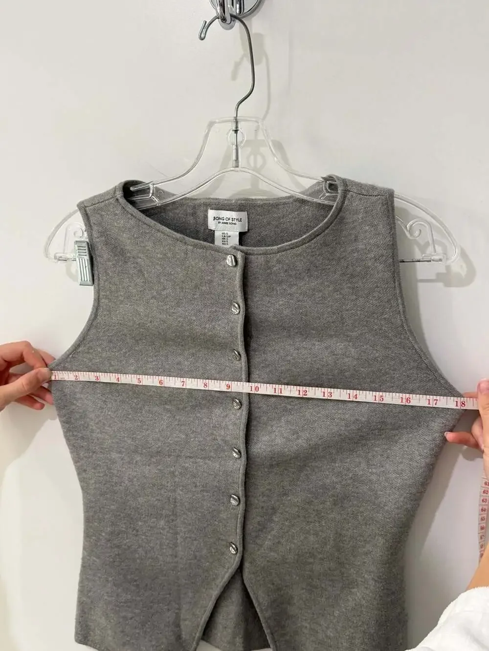 Revolve Song of Style by Aimee Song Gray Knit Button-Down Sleeveless Vest