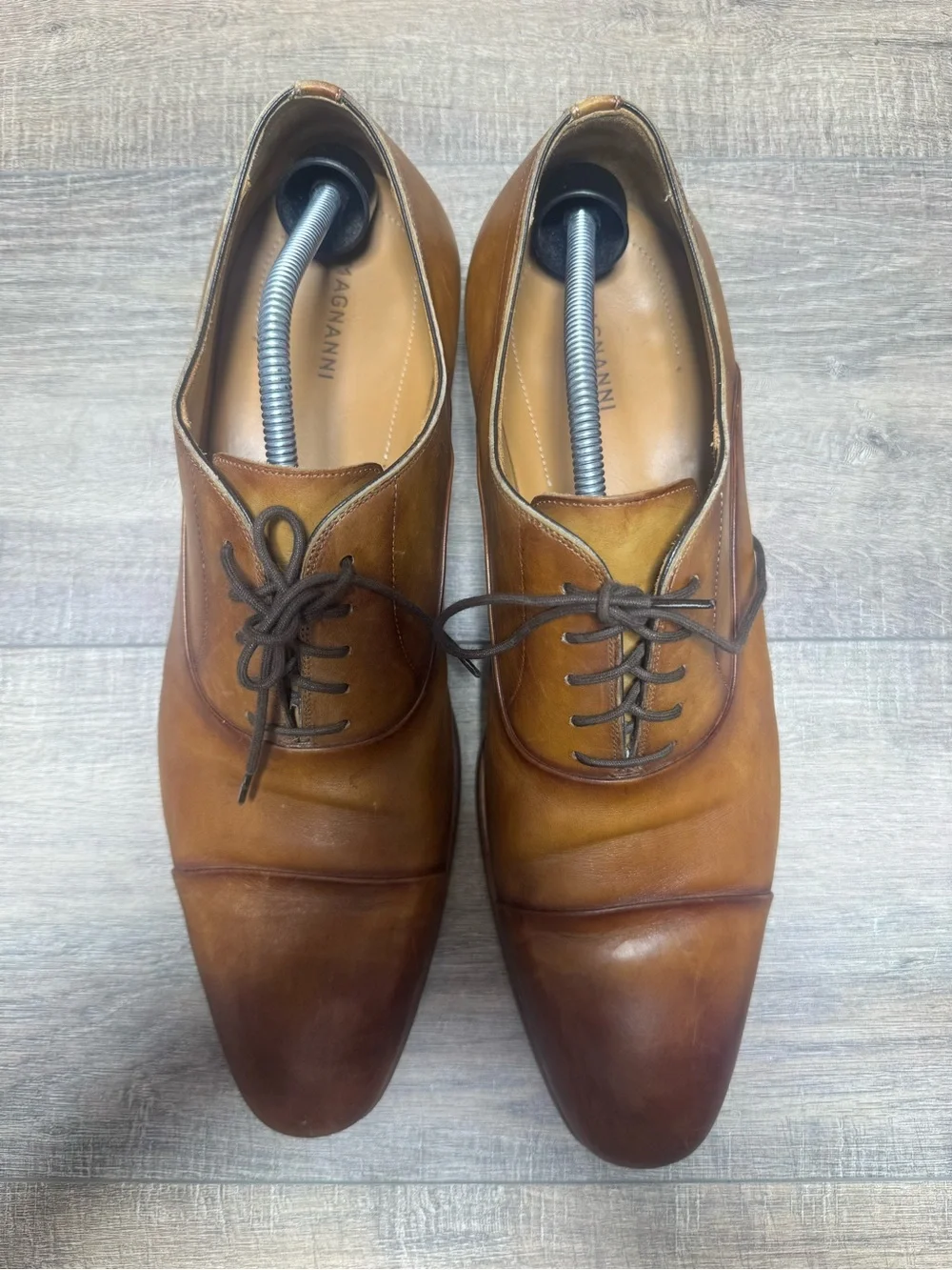 Magnanni Men's Leather Oxford Dress Shoes - Brown Size 13