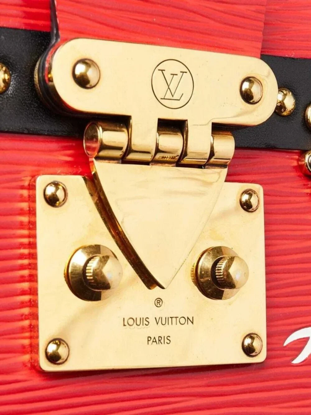 Louis Vuitton Coquelicot Epi Leather Petit Malle Bag